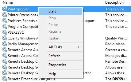 Windows가 로컬 컴퓨터에서 인쇄 스풀러 서비스를 시작할 수 없는 문제 수정 