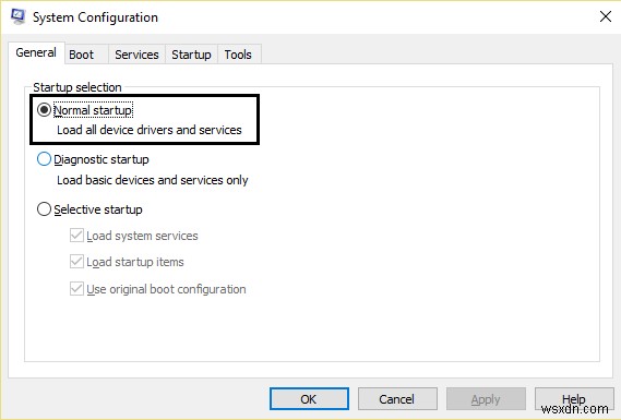 Windows 10에서 MSCONFIG가 변경 사항을 저장하지 않는 문제 수정