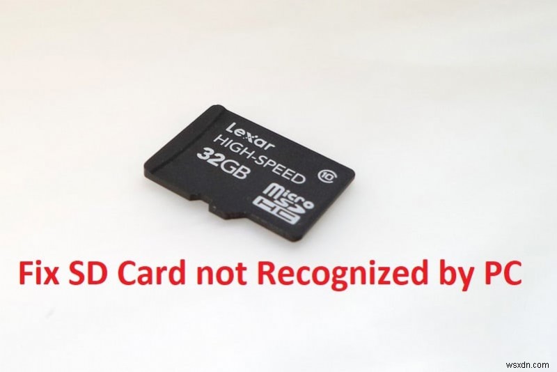 PC에서 SD 카드를 인식하지 못하는 문제 수정 