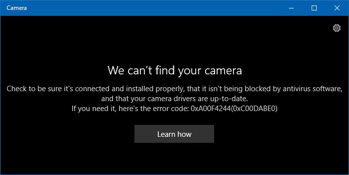 Windows에서 카메라를 찾거나 시작할 수 없는 문제 수정 