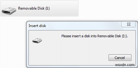 [해결됨] 이동식 디스크에 디스크를 삽입하십시오. 오류 