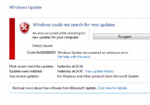 Windows 업데이트 오류 0x80080005 수정 