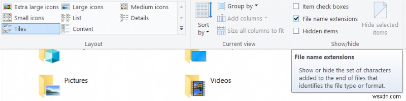 Windows 10에서 파일 확장명을 표시하는 방법 