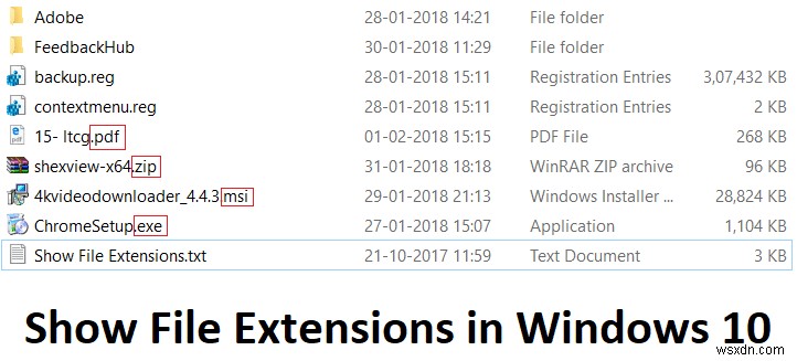 Windows 10에서 파일 확장명을 표시하는 방법 