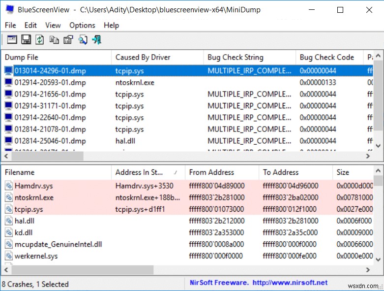 MULTIPLE_IRP_COMPLETE_REQUESTS 오류 수정 