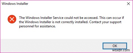 Windows Installer 액세스 거부 오류 수정 