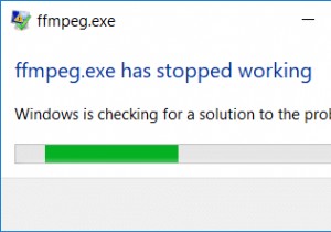 ffmpeg.exe가 작동 오류를 멈췄습니다. 