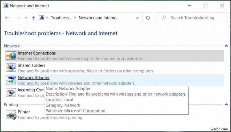 Windows 10의 작업 표시줄에 없는 WiFi 아이콘 수정 