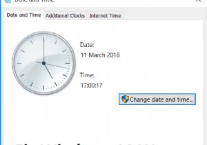 Windows 10 잘못된 시계 시간 문제 수정 
