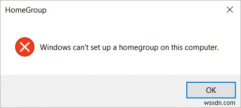Windows에서 이 컴퓨터에서 홈 그룹을 설정할 수 없음 [해결됨] 
