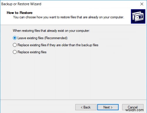 Windows 10에서 NTBackup BKF 파일을 복원하는 방법 