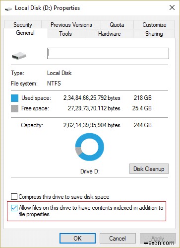 Searchindexer.exe 높은 CPU 사용량 수정 