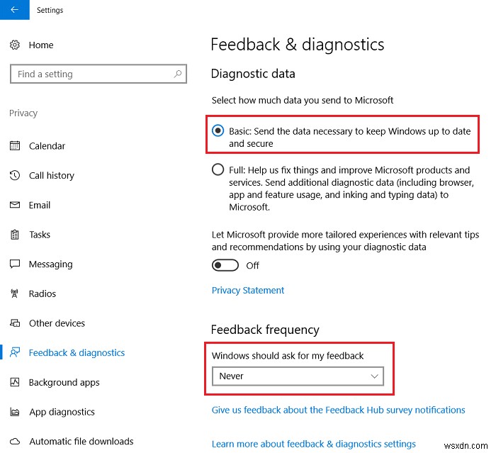 Windows 10에서 데이터 로깅을 비활성화하는 방법 