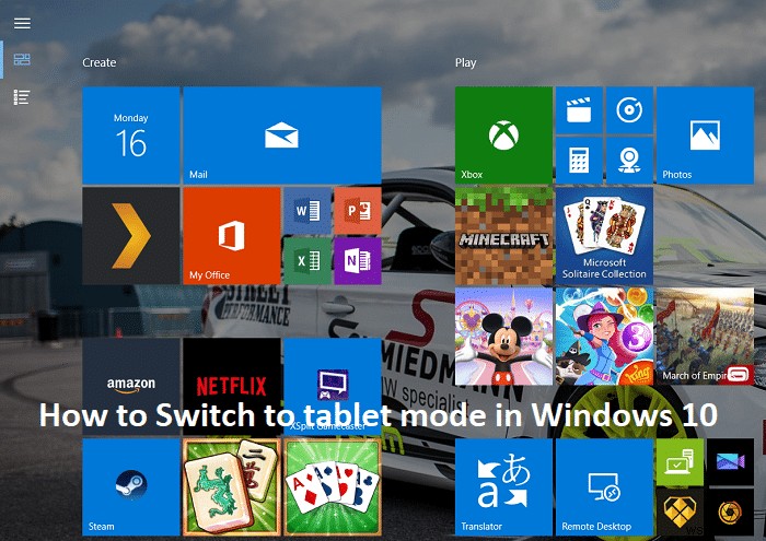 Windows 10에서 태블릿 모드로 전환하는 방법 