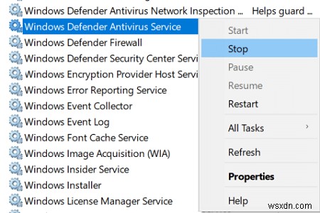 Windows 10에서 Microsoft Security Essentials 제거 