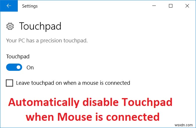 마우스가 연결되면 자동으로 터치패드 비활성화 