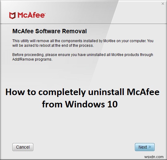 Windows 10에서 McAfee를 완전히 제거하는 방법 