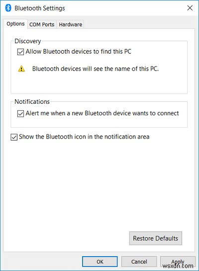 Windows 10 Creators Update 후 Bluetooth가 작동하지 않는 문제 수정 