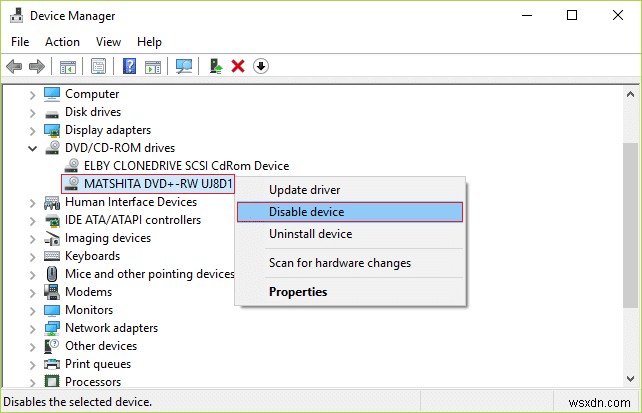 Windows 10에서 CD 또는 DVD 드라이브가 디스크를 읽지 않는 문제 수정 