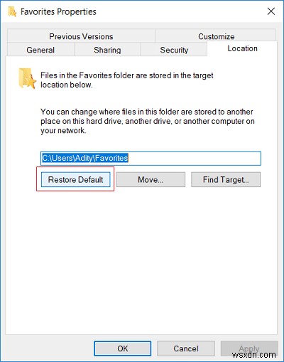 Windows 10의 Internet Explorer에서 누락된 즐겨찾기 수정 