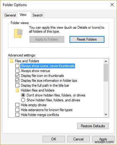 Windows 10에서 썸네일 미리보기가 표시되지 않는 문제 수정