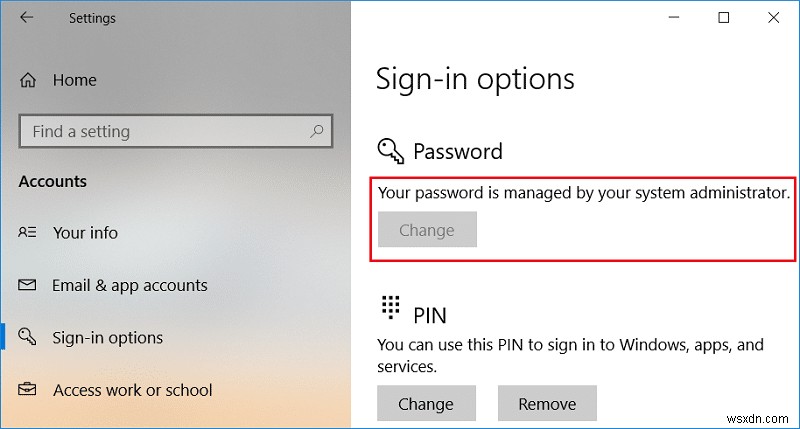 Windows 10에서 사용자가 암호를 변경하지 못하도록 하는 방법