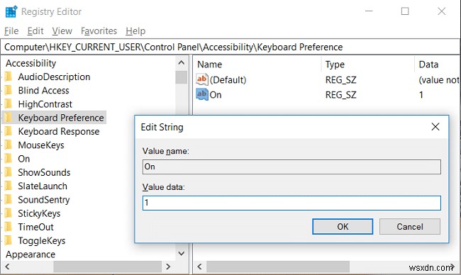 Windows 10에서 밑줄 액세스 키 바로 가기 활성화 또는 비활성화