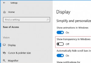 Windows 10에서 투명도 효과 켜고 끄는 방법 총정리