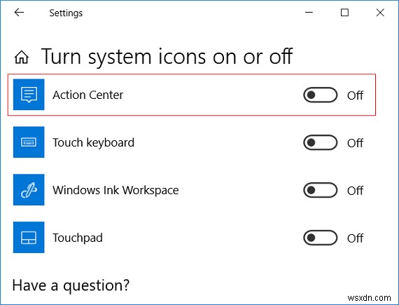 Windows 10에서 관리 센터 활성화 또는 비활성화