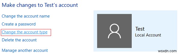 Windows 10에서 사용자 계정 유형을 변경하는 방법