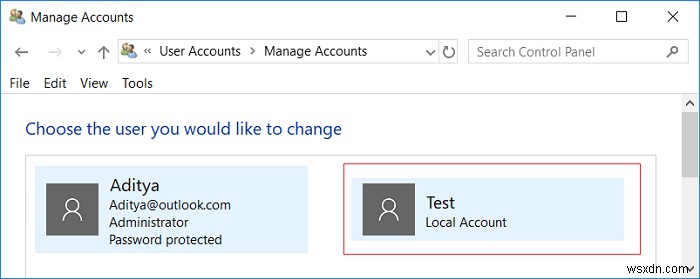 Windows 10에서 사용자 계정 유형을 변경하는 방법