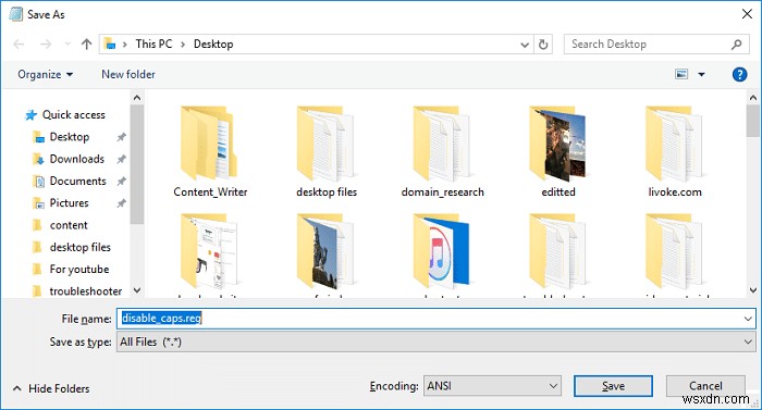 Windows 10에서 Caps Lock 키 활성화 또는 비활성화 