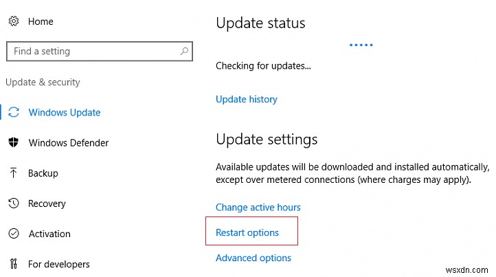 Windows 10 업데이트의 활성 시간 비활성화 
