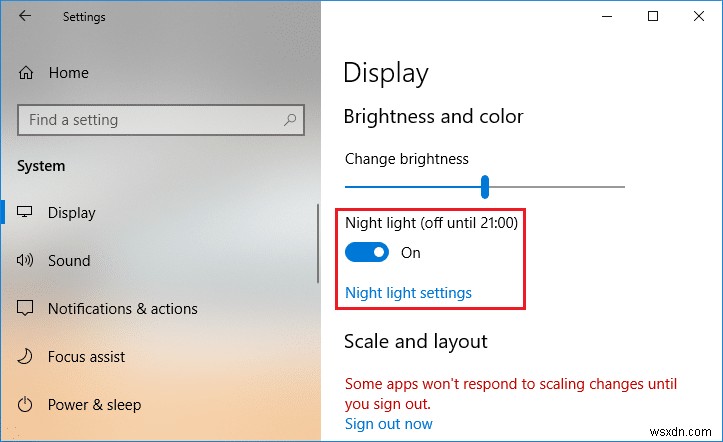 Windows 10에서 야간 조명 활성화 또는 비활성화 