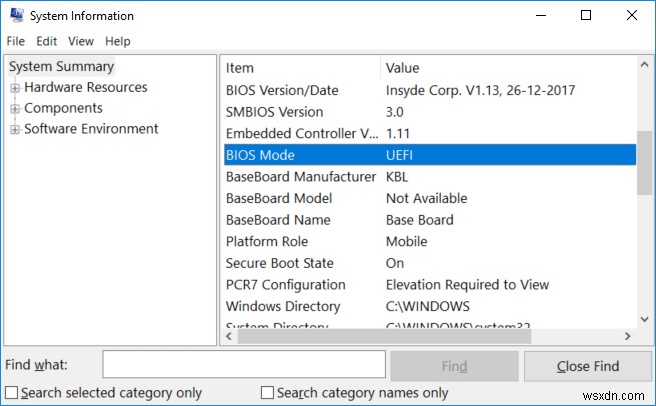 PC가 UEFI 또는 레거시 BIOS를 사용 중인지 확인하는 방법