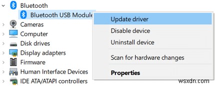 Windows 10 설정에서 누락된 블루투스 수정 