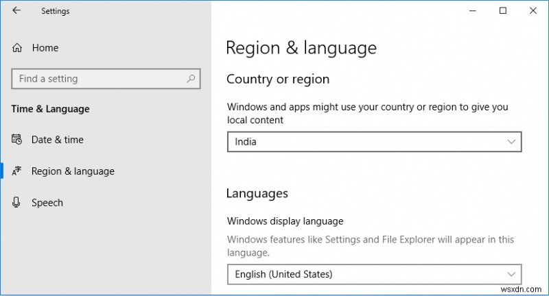 Windows 10에서 국가 또는 지역을 변경하는 방법