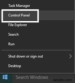 Windows 10의 WinX 메뉴에 제어판 표시 