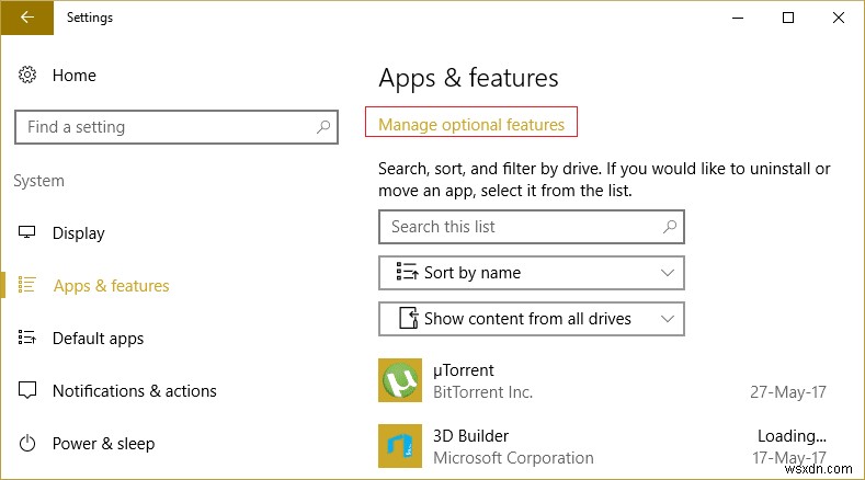 Windows 10에서 그래픽 도구를 설치 또는 제거하는 방법