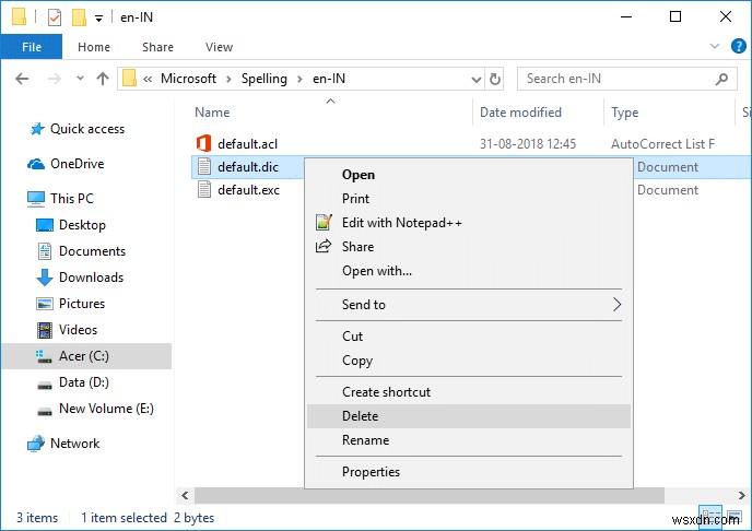 Windows 10의 맞춤법 검사 사전에서 단어 추가 또는 제거 