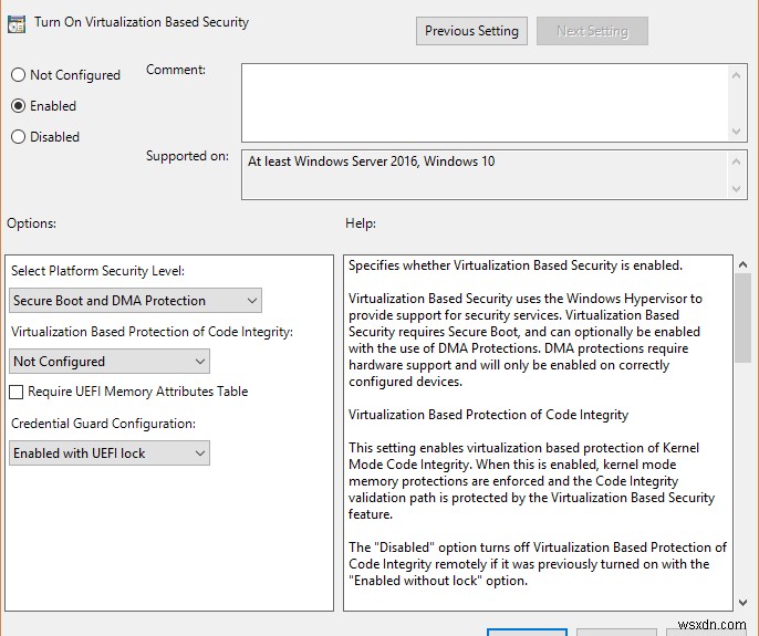 Windows 10에서 Credential Guard 활성화 또는 비활성화 