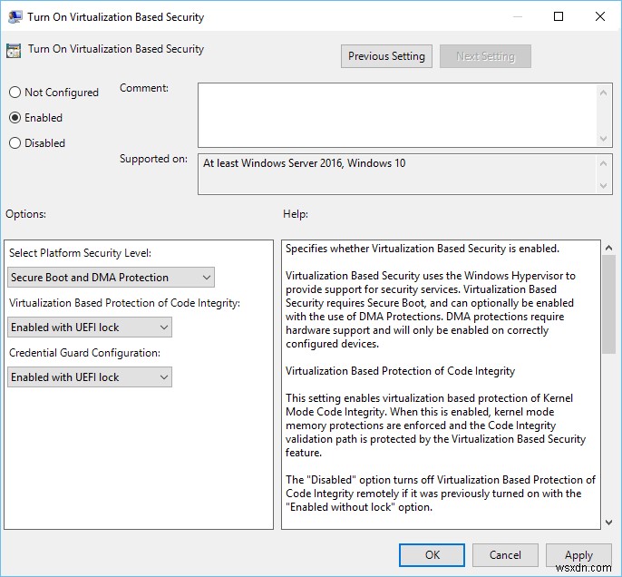 Windows 10에서 Credential Guard 활성화 또는 비활성화 