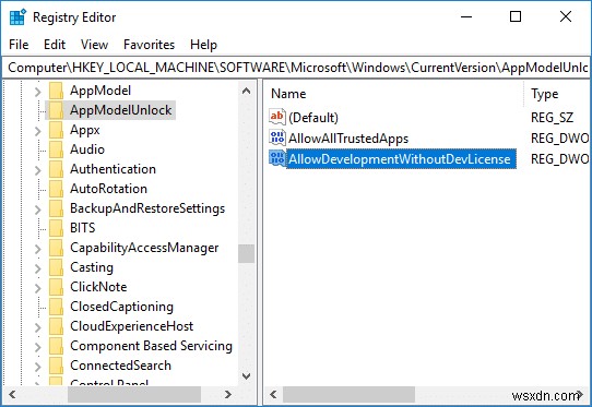 Windows 10에서 개발자 모드 활성화 또는 비활성화 