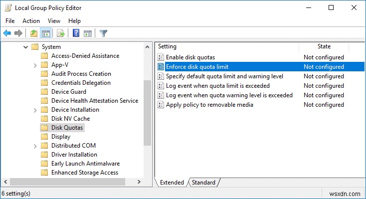 Windows 10에서 디스크 할당량 제한 적용 활성화 또는 비활성화 