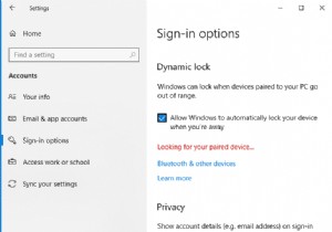 Windows 10 동적 잠금(Dynamic Lock) 설정 방법 – 자리를 비우면 PC가 자동으로 잠기는 기능