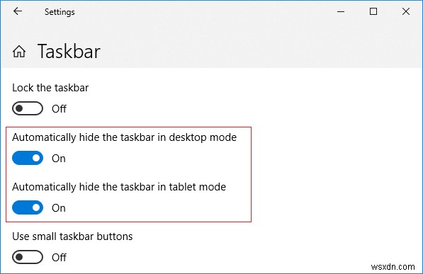 Windows 10 작업 표시줄이 숨겨지지 않는 문제 수정 