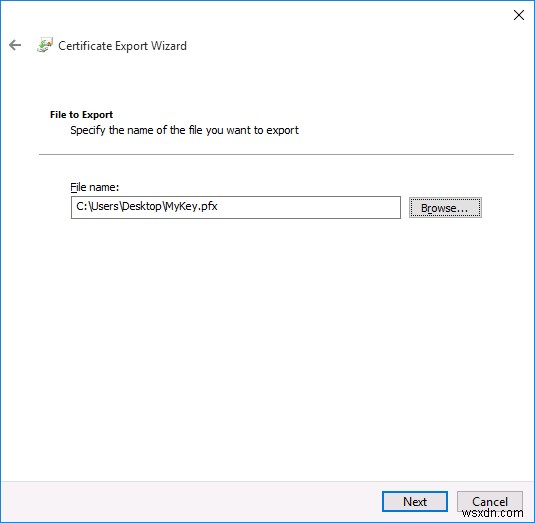 Windows 10에서 EFS 인증서 및 키 백업 