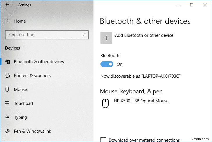 Windows 10에서 Bluetooth가 켜지지 않는 문제 수정 