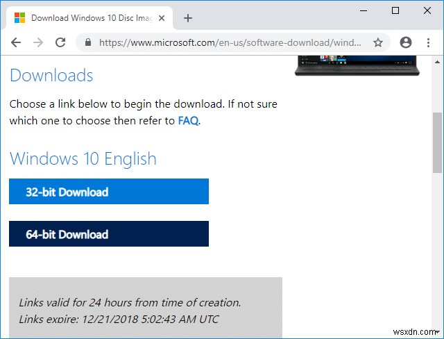 미디어 생성 도구 없이 공식 Windows 10 ISO 다운로드 