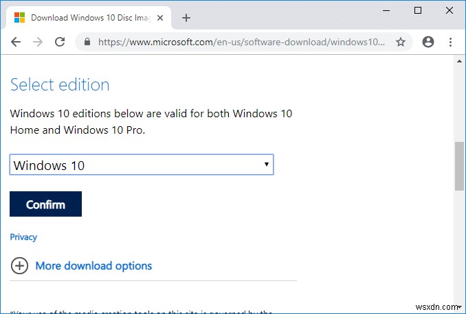 미디어 생성 도구 없이 공식 Windows 10 ISO 다운로드 